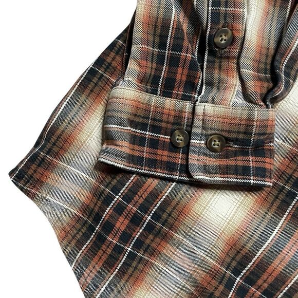 CARHARTT Custom Long Sleeve Plaid Flannel Button Down Size Large - Picture 5 of 8